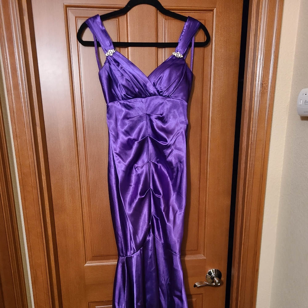 Long purple gown